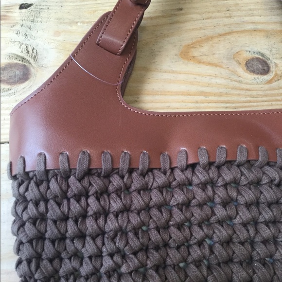 New Free People Brown Magnolia Macrame Tote Bag - Picture 5 of 8